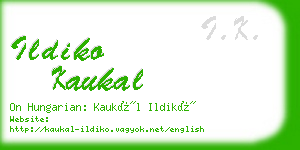 ildiko kaukal business card